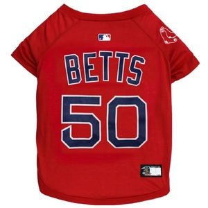 Mookie Betts #50 Boston Red Sox MLBPA Pet Tshirt